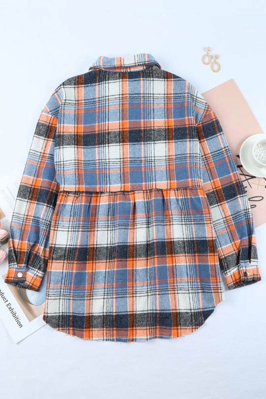 EB | Checkered Shirt With A-cut Cotton Blend Ideal for Everyday Look