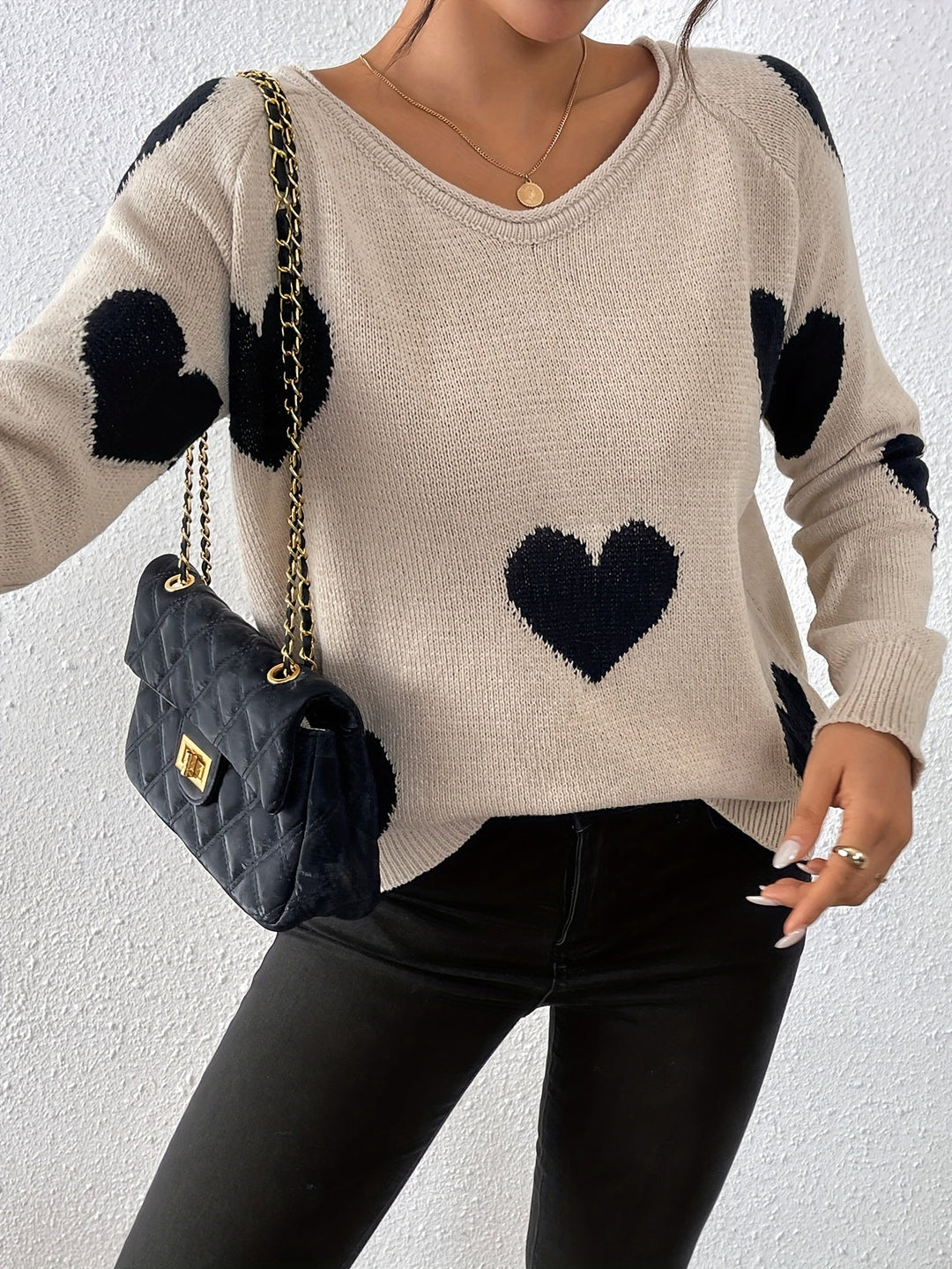 EB | Pullover mit Herzmuster für romantischen Winterstil