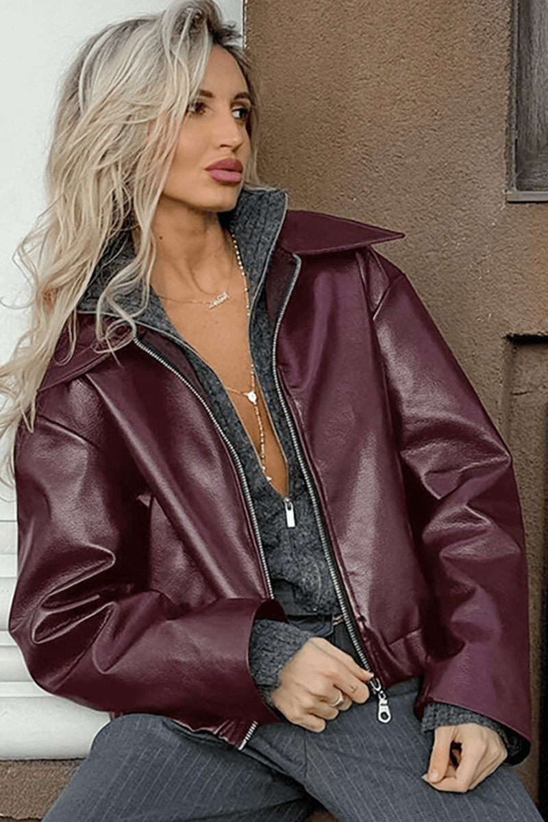 EB | Kurze Kunstlederjacke