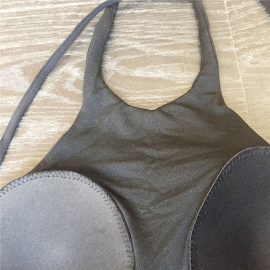 Damen Sportliches Bikini-Set mit Hochkragen und seitlichen Cut-Outs EB