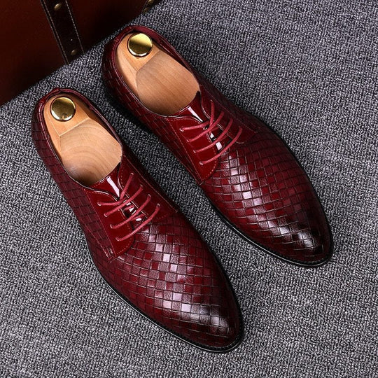 Elegante Leder Herren Schnürschuhe EB