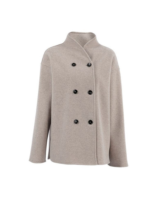 EB | Doppelreiher Kurze Jacke Minimalistisch Tailliert