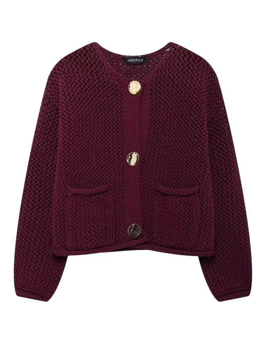 EB | Burgundy Cardigan