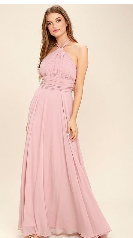 Damen Maxikleid mit elegantem Wickel-Oberteil und fließendem Rock EB
