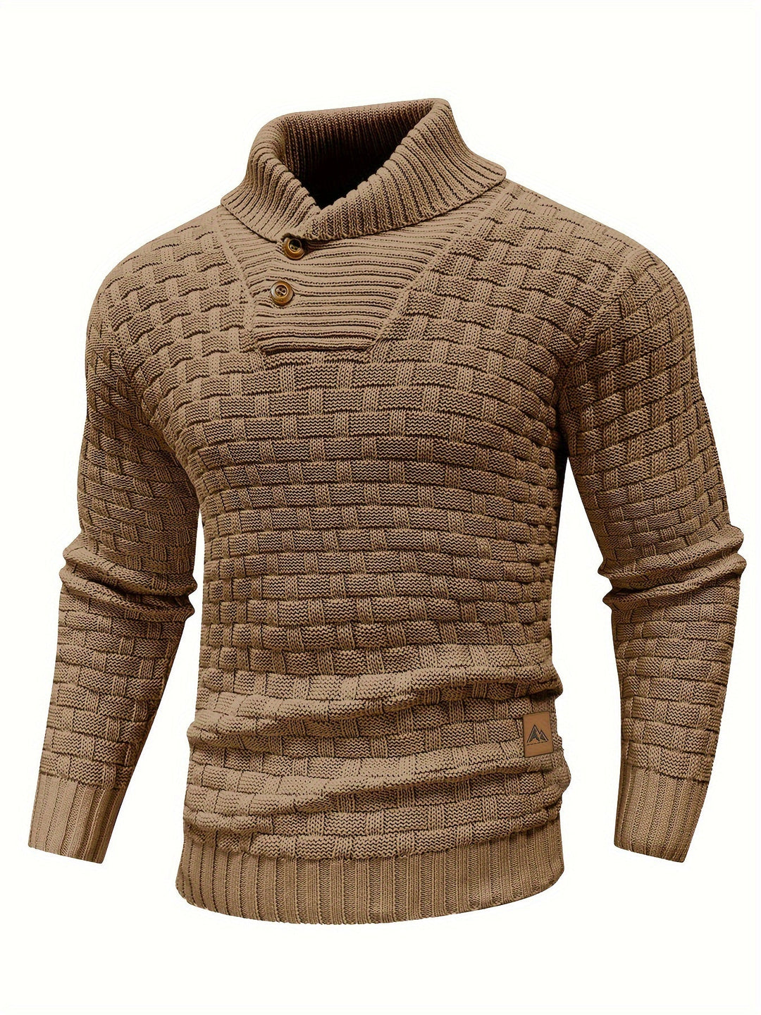 EB | Strickpullover mit Geflochtenem Muster Klassisch und Bequem Perfekt für Den Alltag