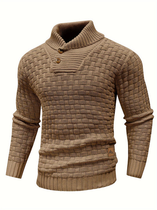 EB | Strickpullover mit Geflochtenem Muster Klassisch und Bequem Perfekt für Den Alltag