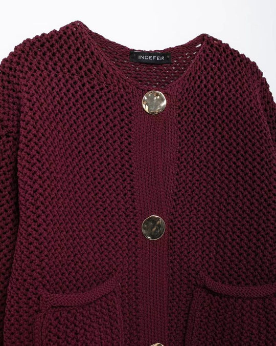 EB | Burgundy Cardigan