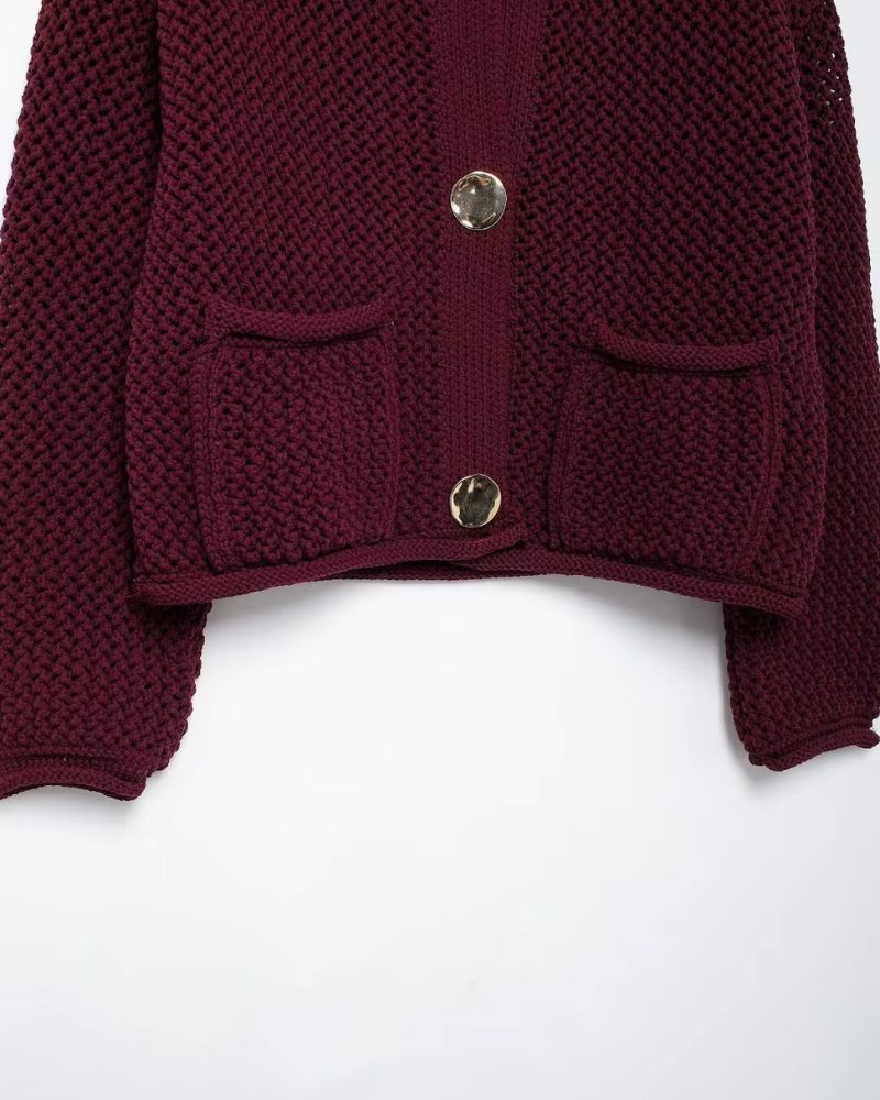 EB | Burgundy Cardigan