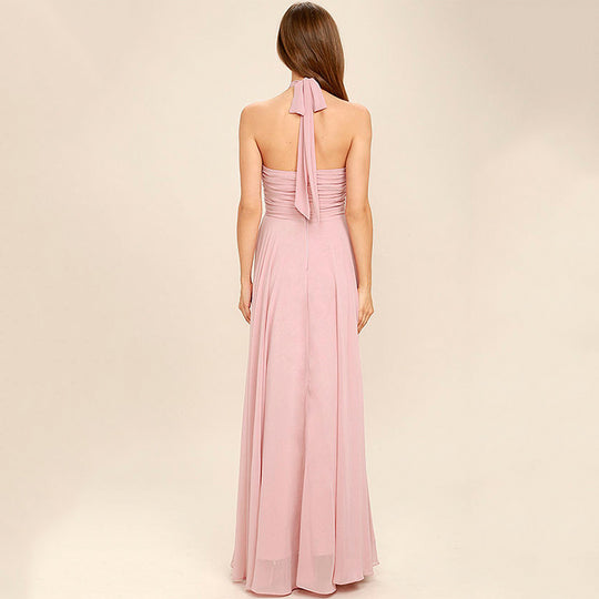 Damen Maxikleid mit elegantem Wickel-Oberteil und fließendem Rock EB