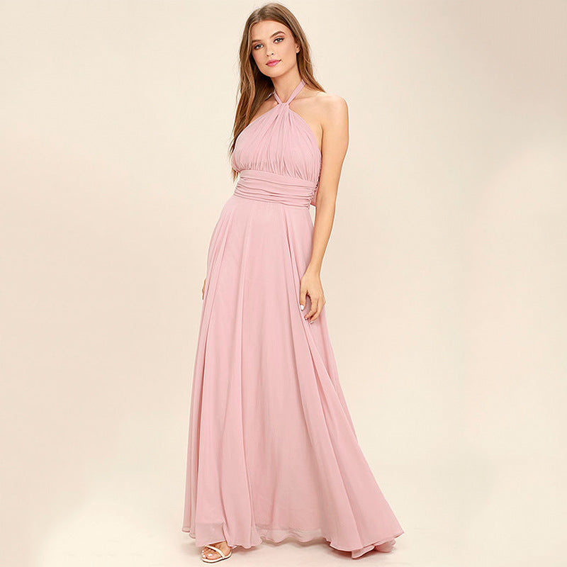 Damen Maxikleid mit elegantem Wickel-Oberteil und fließendem Rock EB