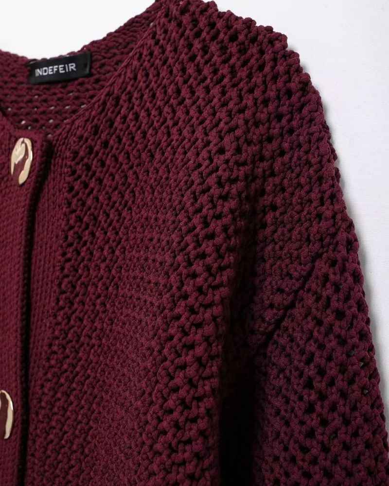 EB | Burgundy Cardigan