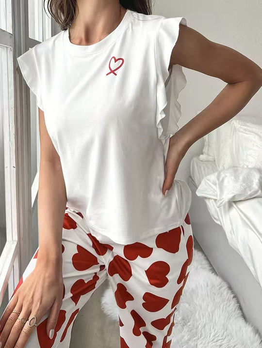 EB | T-Shirt, Hose, lässiger und bequemer Schlafanzug