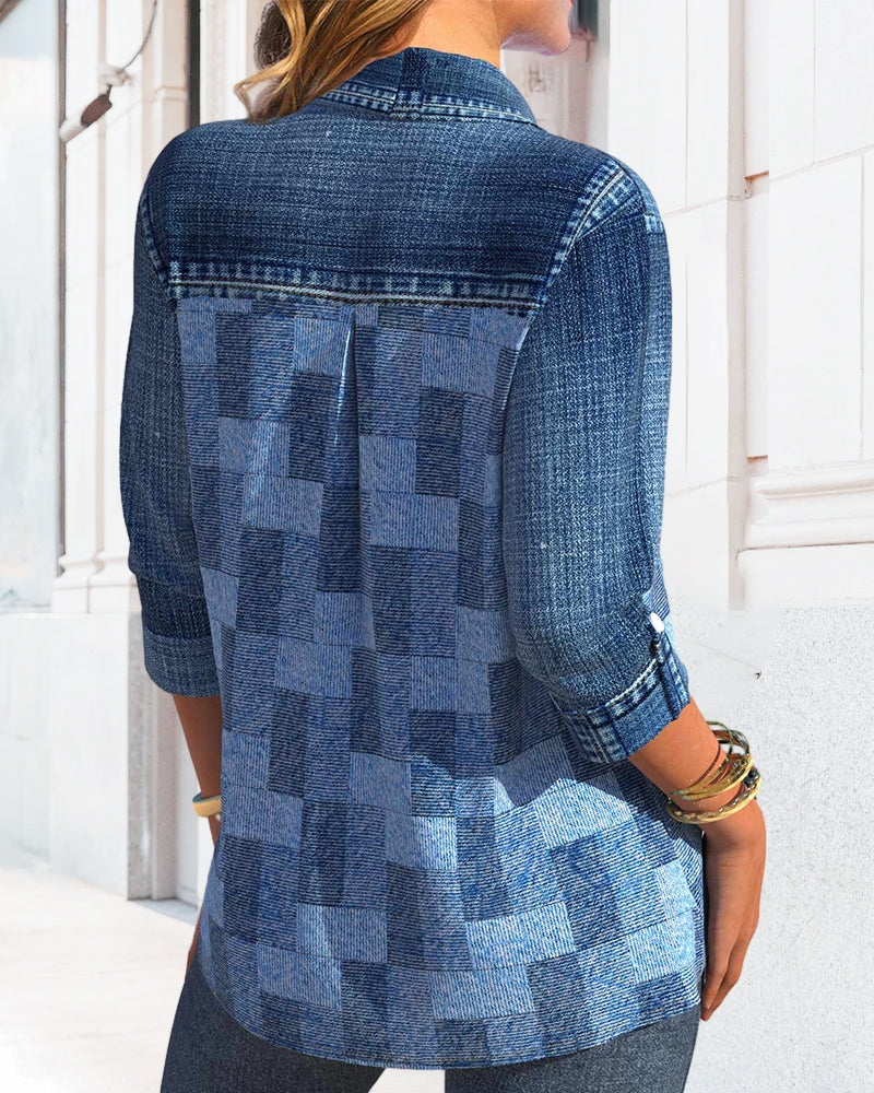 EB | Denim Effekt Print