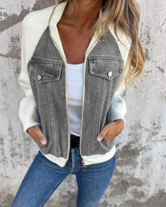 EB | Moderne Jacke Aus Denim Stoff