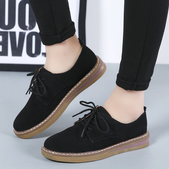 Damen Komfortable Schnürschuhe mit weichem Obermaterial EB