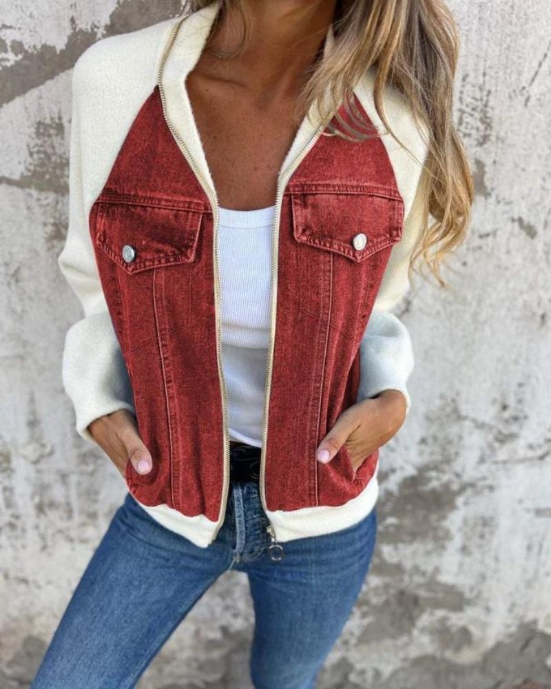 EB | Moderne Jacke mit Denim-Stoff