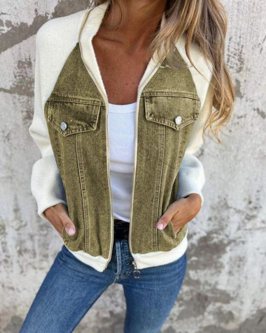 EB | Moderne Jacke Aus Denim Stoff