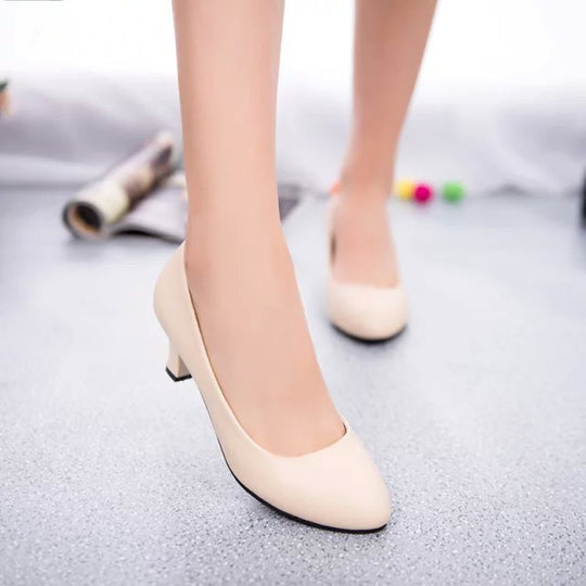 Damen elegante Pumps mit komfortablem Blockabsatz EB