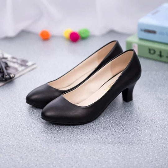 Damen elegante Pumps mit komfortablem Blockabsatz EB