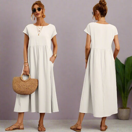 EB | Casual Elegant Baumwolle und Leinenkleid
