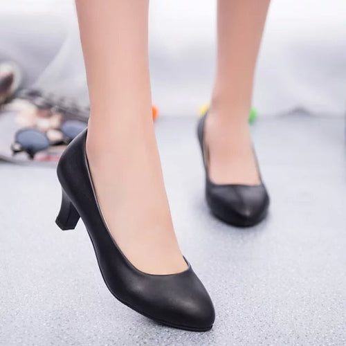 Damen elegante Pumps mit komfortablem Blockabsatz EB