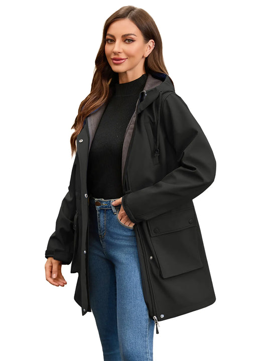 EB | Wasserdichte Softshell-Damenjacke mit Kapuze