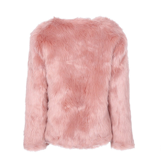 Damen Luxuriöse Kunstpelzjacke mit weichem Innenfutter EB