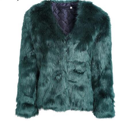 Damen Luxuriöse Kunstpelzjacke mit weichem Innenfutter EB