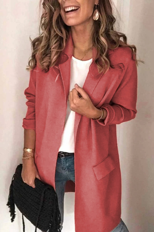EB | Einfarbiger Blazer Mit Langen Ärmeln