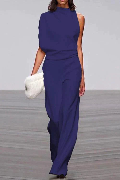 EB | Rosiedress Cowl Neck One Shoulder Batwing Sleeve Party Suit