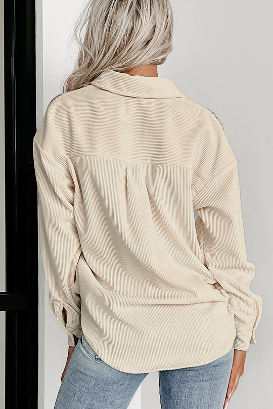 EB | Hundezahn Muster Hemdjacke Baumwollmischung Trendy und Komfortabel