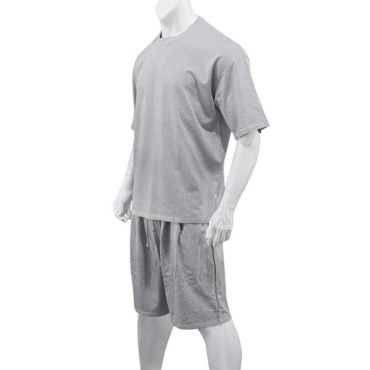 EB | Lockeres T-Shirt Shorts einfarbiges Set