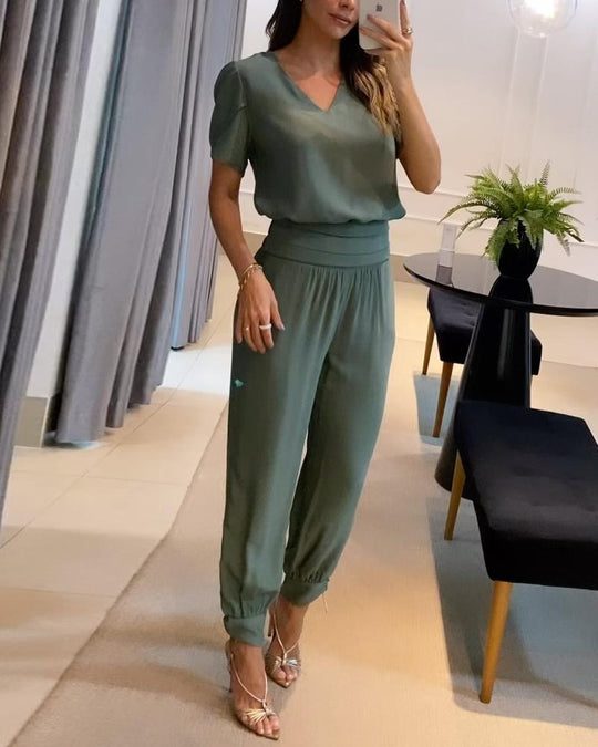 EB | V-Ausschnitt Jumpsuit für Damen