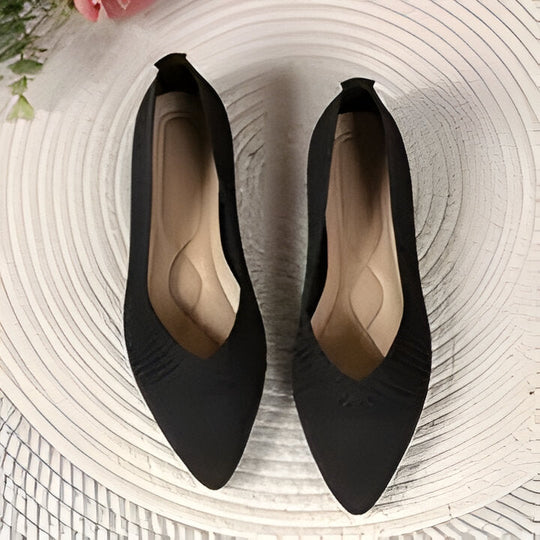 Charmaine | Damen Mode flache Schuhe, Casual Pointed Toe Knit Flats EB