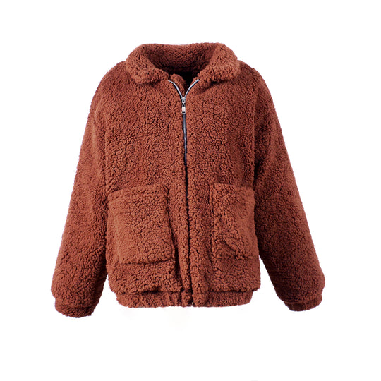 Damen Kuschelige Fleecejacke mit Reißverschluss EB