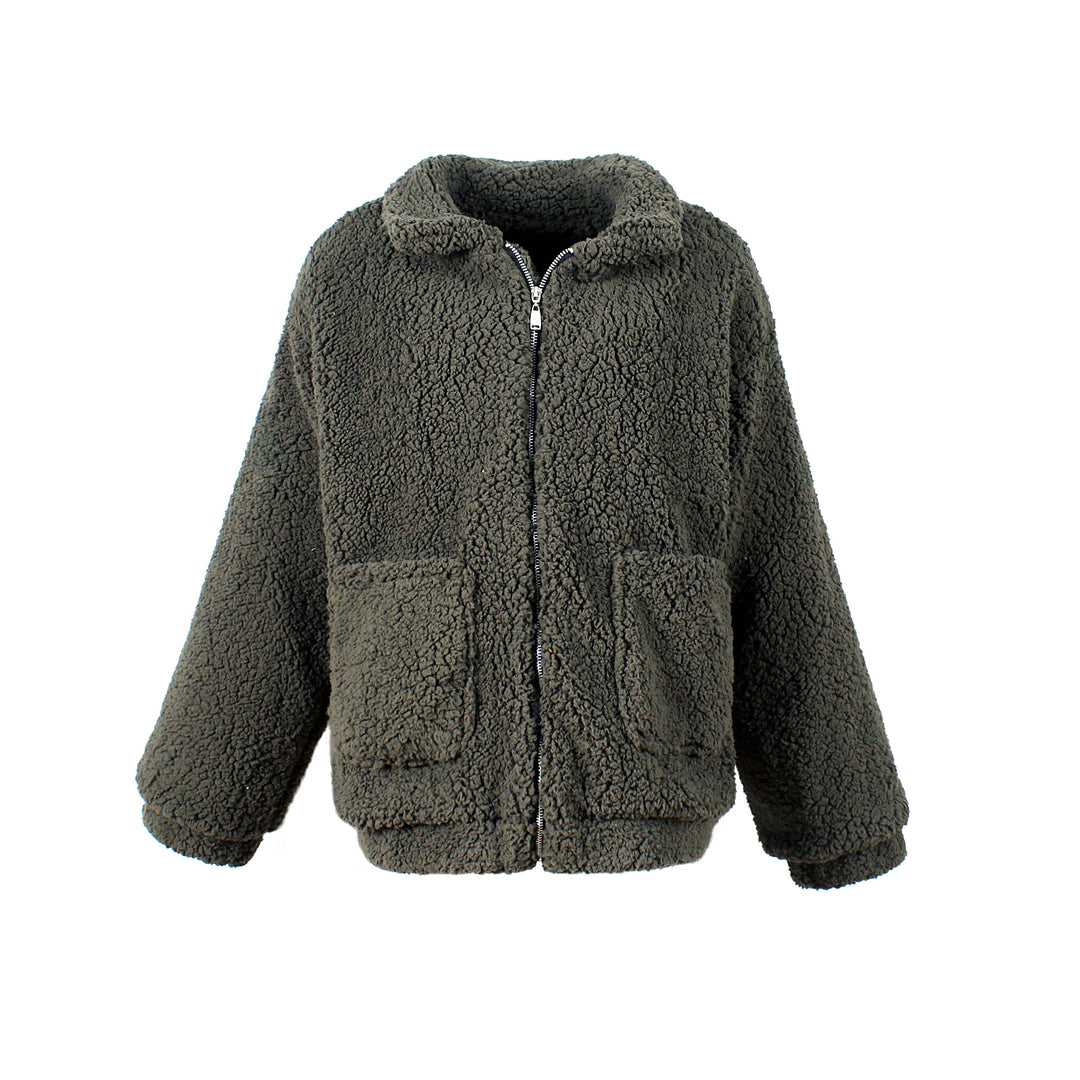 Damen Kuschelige Fleecejacke mit Reißverschluss EB