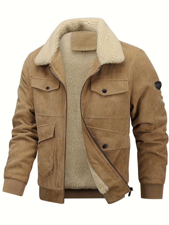 EB | Warmen Jacke mit Cord und Fleecefutter Cordura und Polyester Robuste und Bequeme