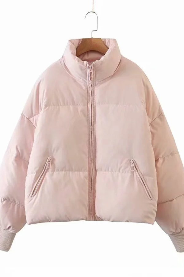 EB | Kragen Reißverschluss Tasche Dick Warm Baumwolljacke
