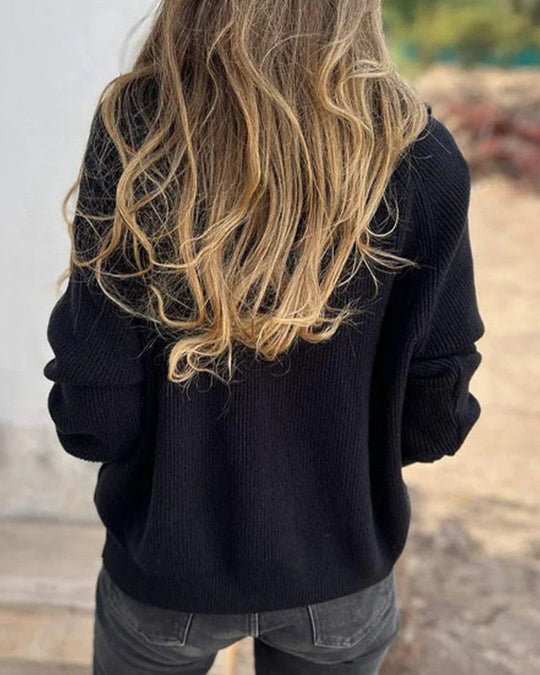 EB | Lässiger Langarm Strickpullover