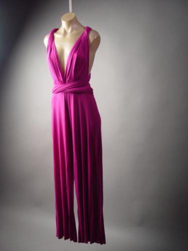 Damen Eleganter Jumpsuit mit Tiefem V-Ausschnitt und Innovativer Wickeloptik EB