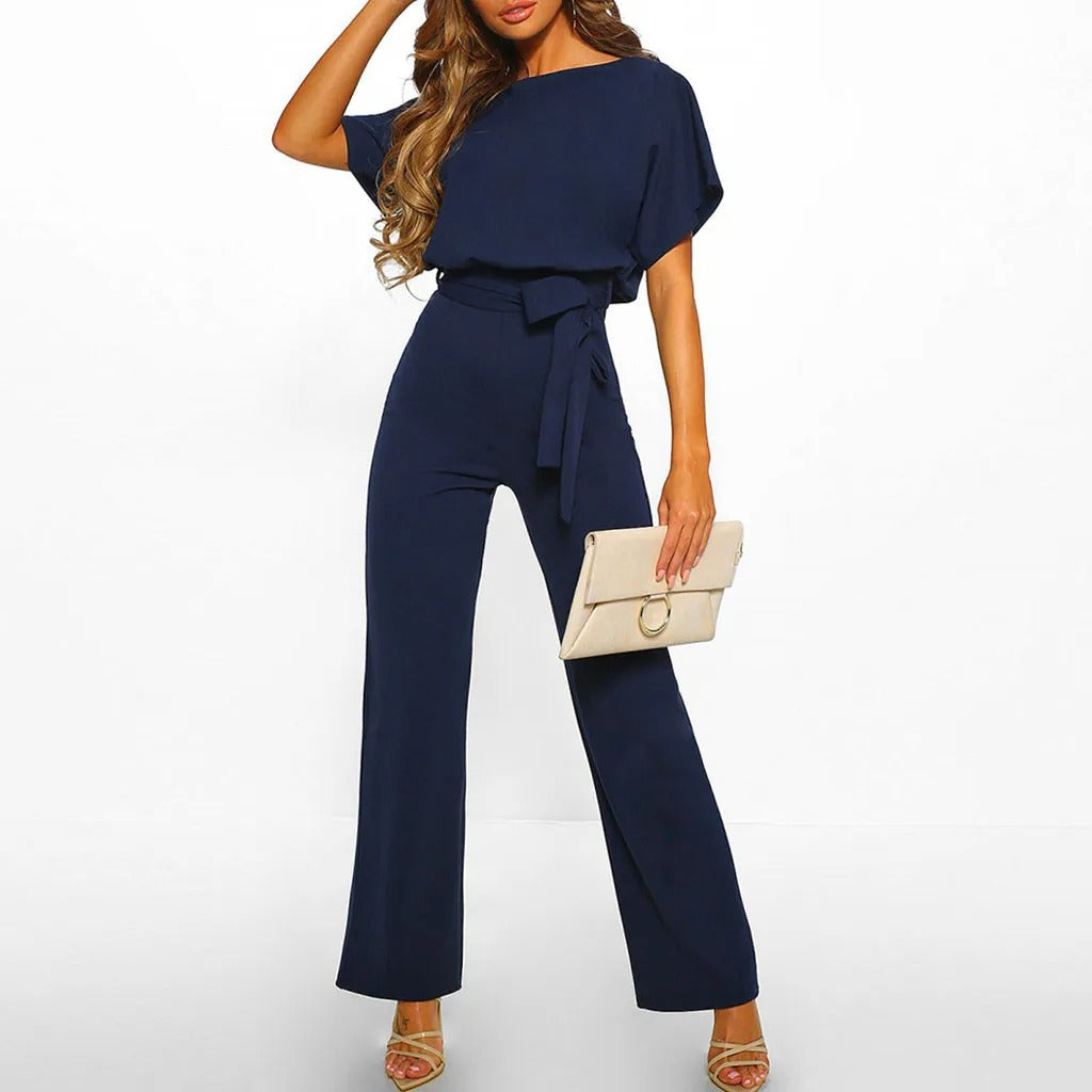 EB | Eleganter Jumpsuit Mit Rüschärmeln Und Gürtel