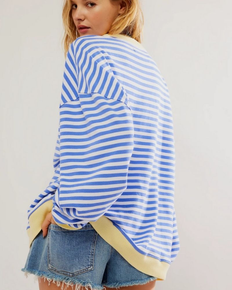 EB | Übergroßer Gestreifter Pullover