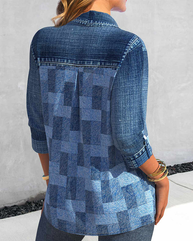 EB | Denim Effekt Print