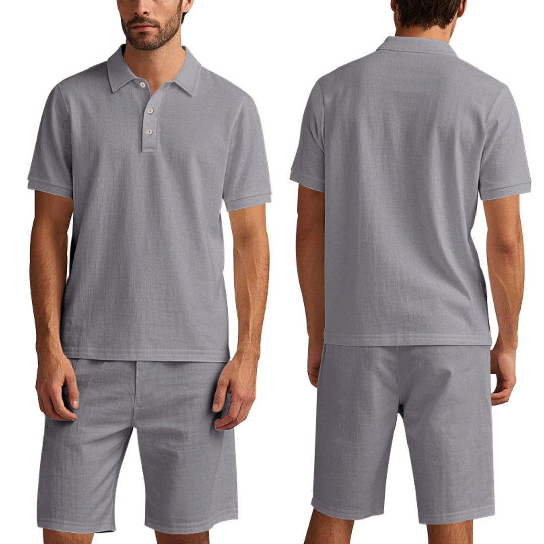 EB | Kurzärmliges Poloshirt und Shorts Strandanzug