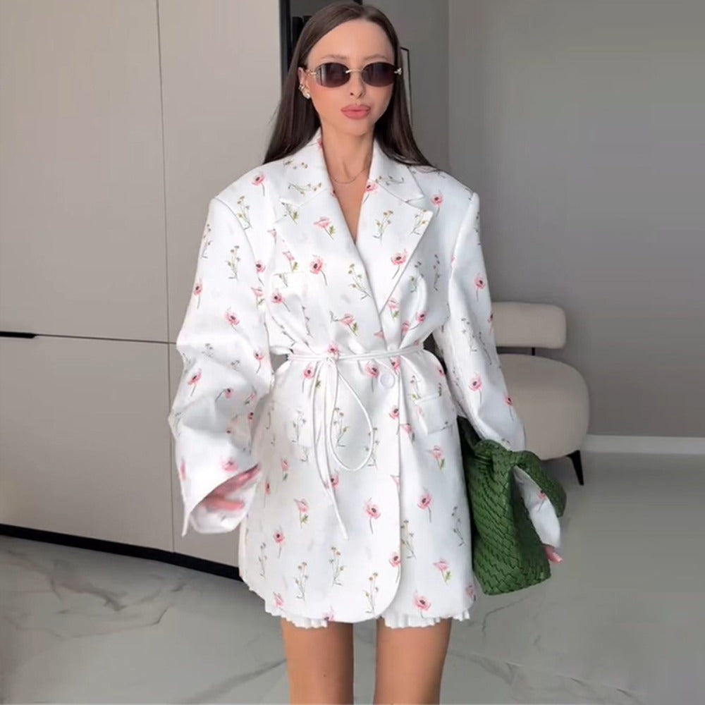 EB | mit Blumenprint Und Gürtel für Damen