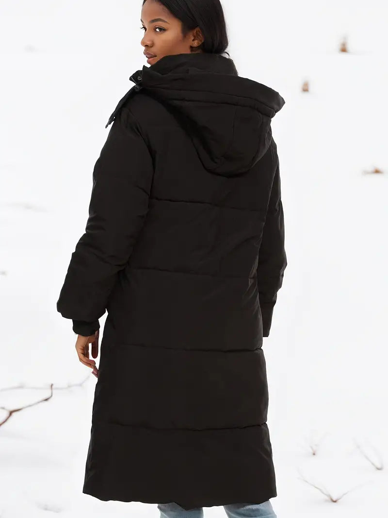 EB | lange Winterjacke mit Kapuze für Damen – isolierend und bequem