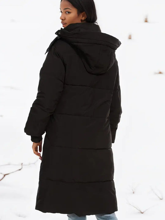 EB | lange Winterjacke mit Kapuze für Damen – isolierend und bequem