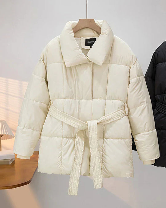 EB | Wattierte Jacke mit Revers In Schlichter Farbe