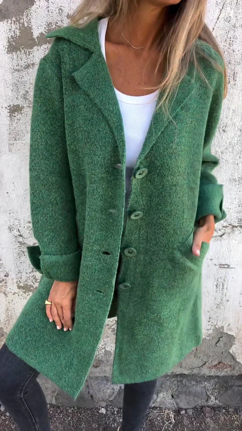 EB | Lässige Lange Jacke mit Umschlag