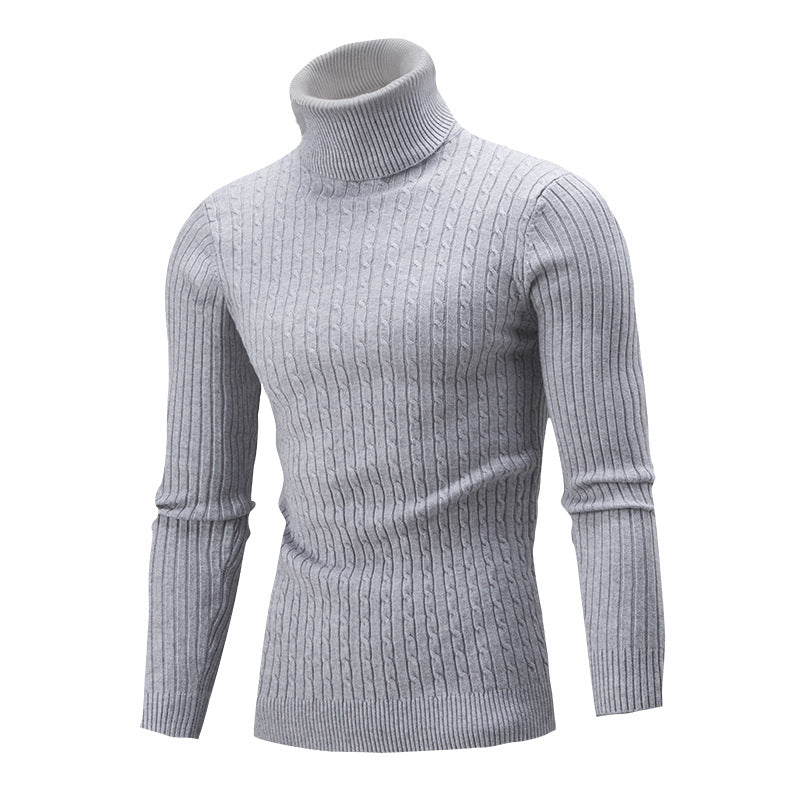 Herren Rollkragenpullover mit strukturierter Textur EB